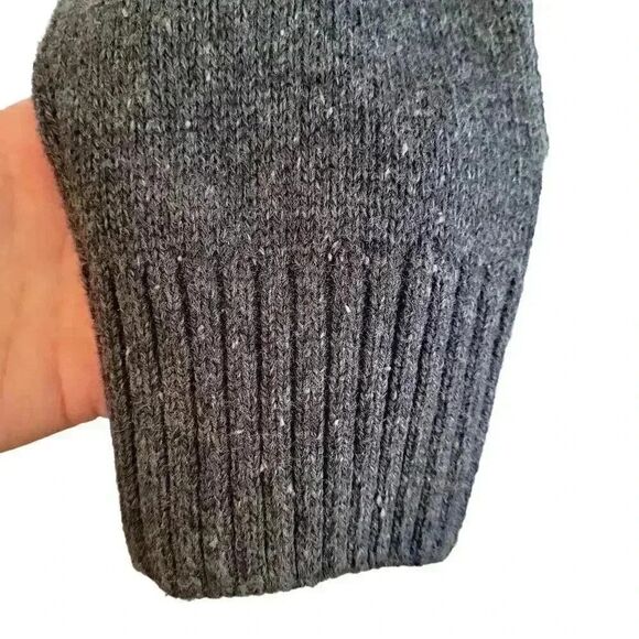 Sonoma Men's Red & Charcoal Cotton/Acrylic Color Block Knit Quarter Zip Mock Nec - Picture 5 of 11